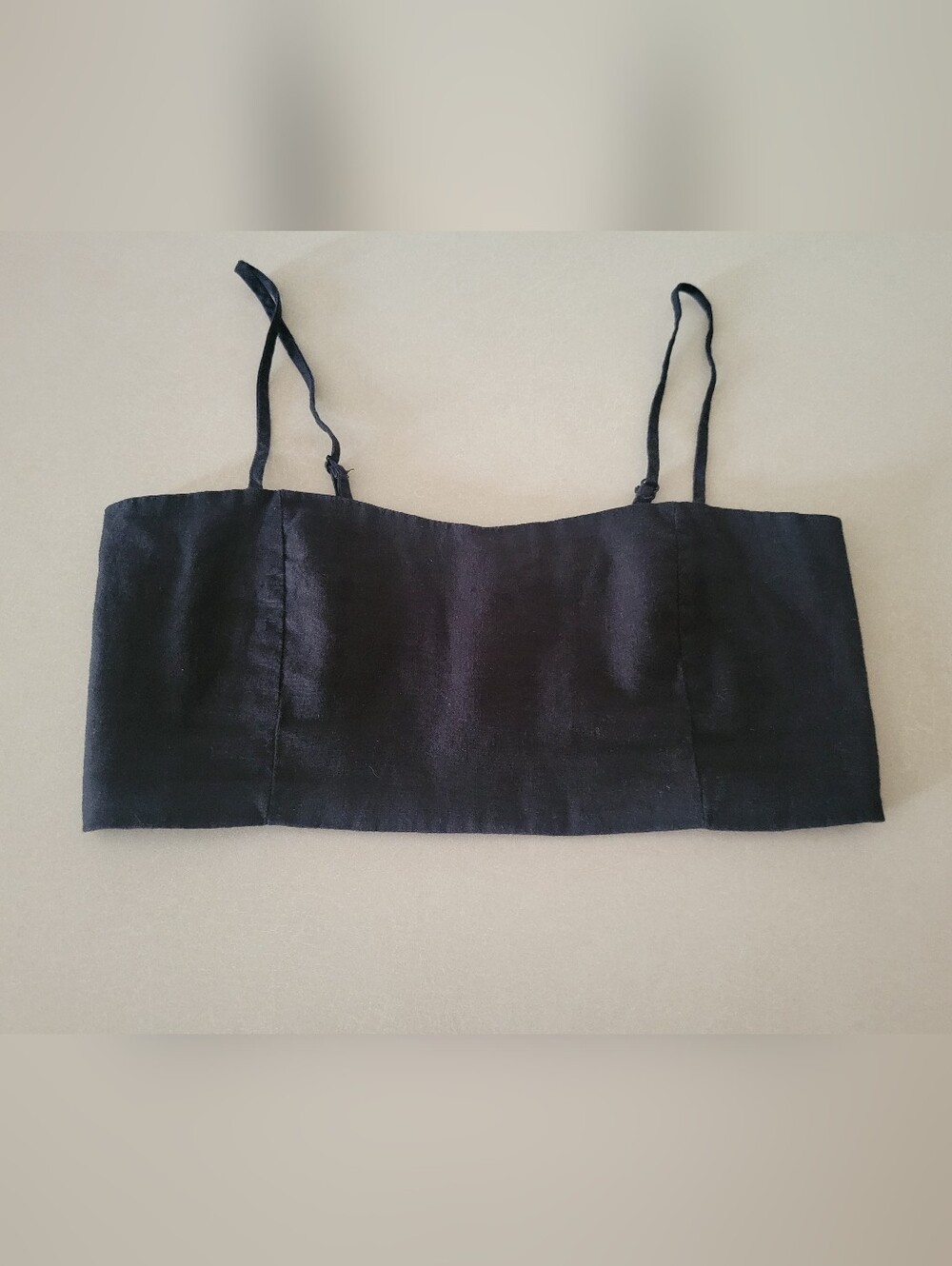 Brandy Melville Black Cropped Spaghetti Strap Top
